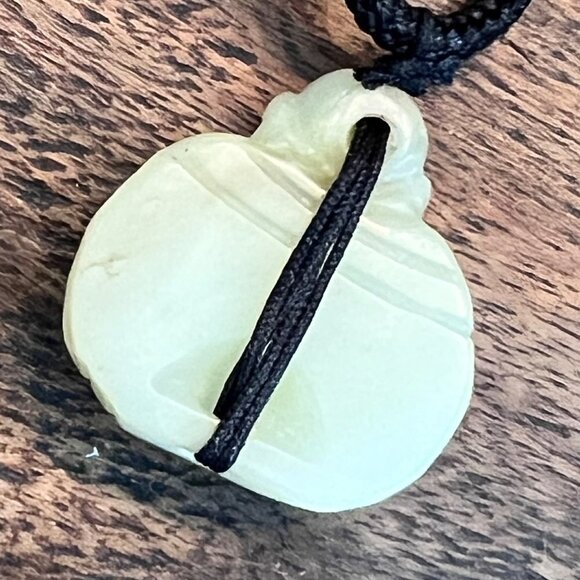 Carved Jade Buddha Necklace - Picture 7 of 10